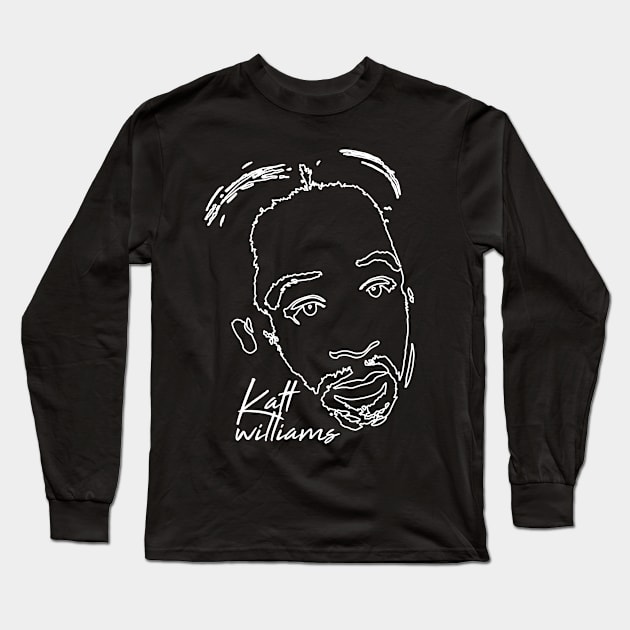 katt williams face outlined illustration T-Shirt Long Sleeve T-Shirt by vadastu